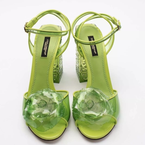 DOLCE & GABBANA Sandals EU37 UK4 US7 Ankle Wrap Heel Transparent / HOLD - Picture 5 of 9